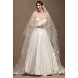 Jenny Yoo Josephine Floral Applique Tulle Veil